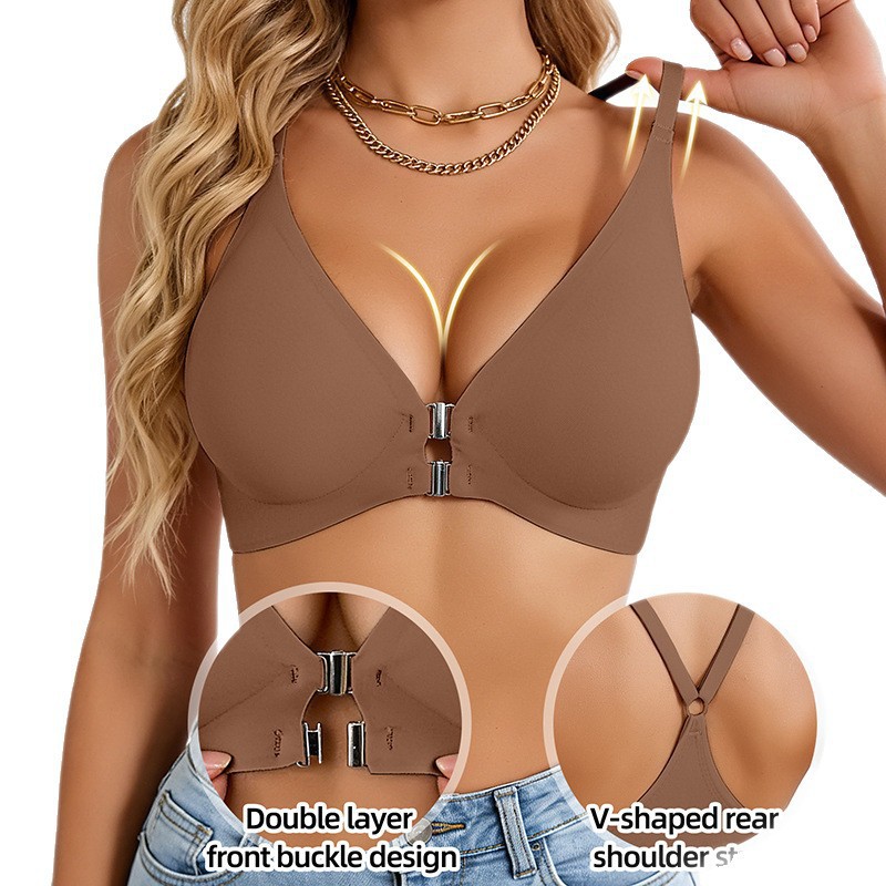 Full Coverage Bra - Damesbeha met voorsluiting, luipaardprint, sexy driedimensionale