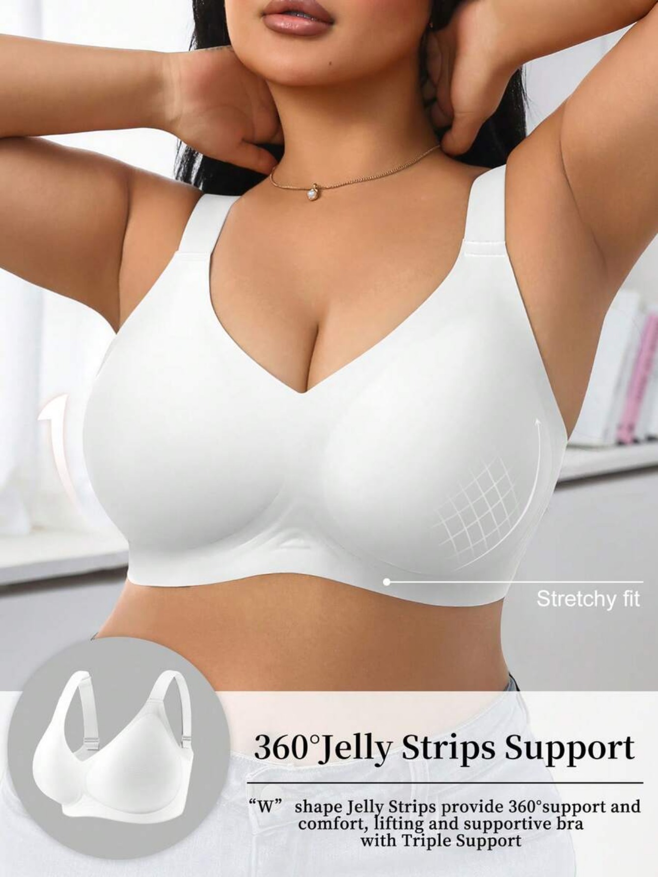 Wirefree Bra Comfort - Sportbeha met hoge ondersteuning voor dames,