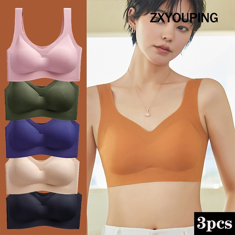 Full Coverage Bra - 3-delige Sexy Sportbeha Naadloze Beha Met