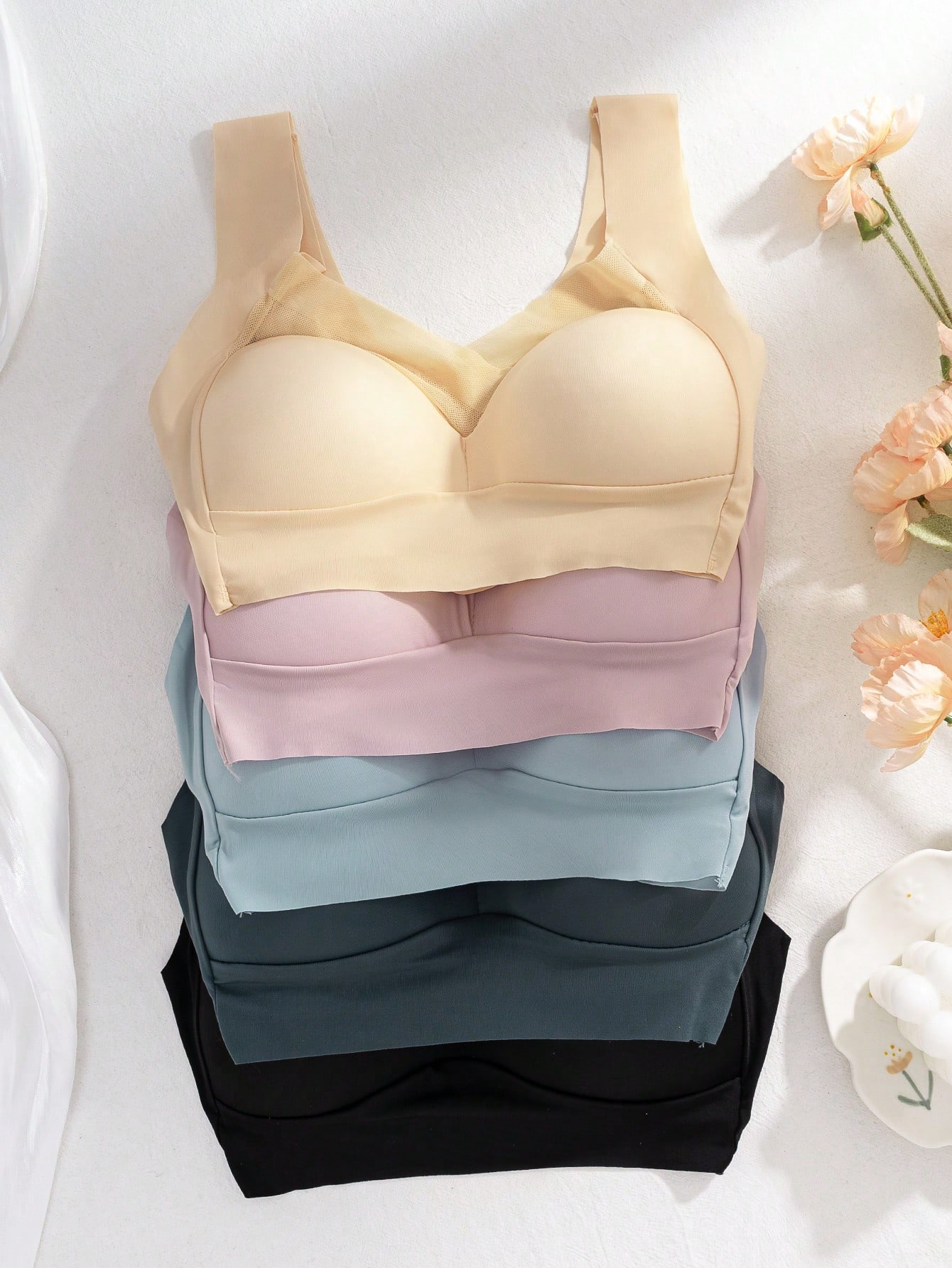 Sleep Bra Bralette - 5 stuks dames naadloze ijszijde draadloze