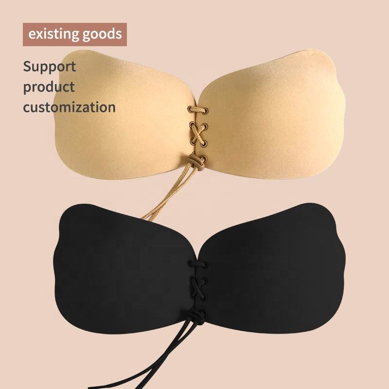 Strapless Bra Adhesive - Vleugelvormige, nude, strapless, zelfklevende siliconen latex