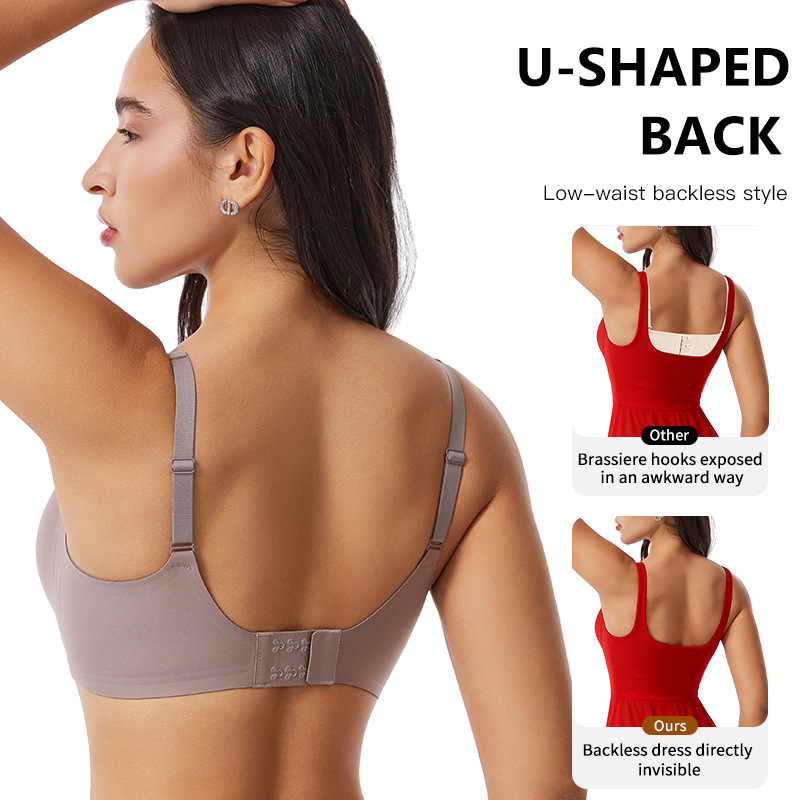 Damesbeha met diepe V-hals, na - Wirefree Bra Comfort recensie en prijs