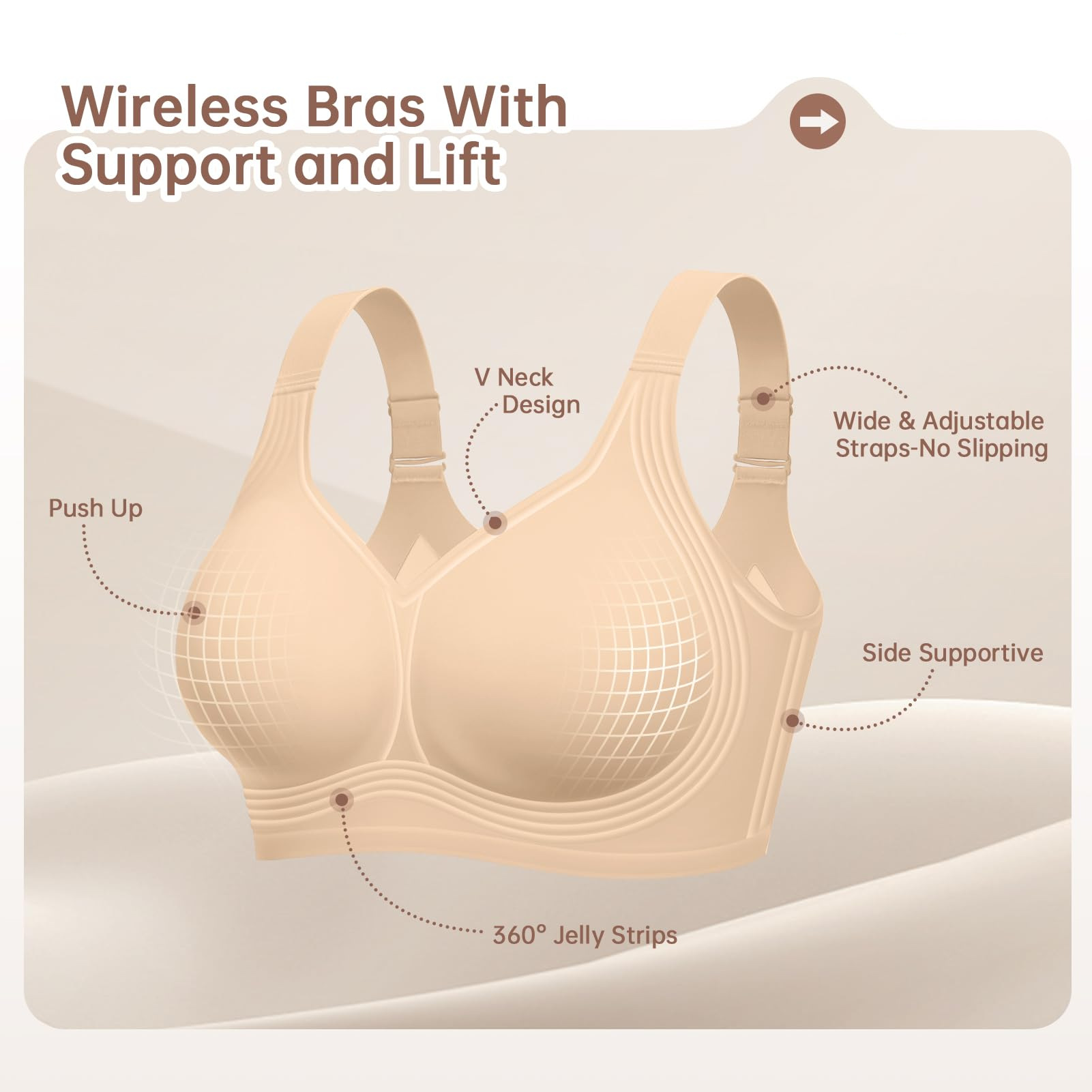Plus Size Wireless BH voor vro - Full Coverage Bra recensie en prijs