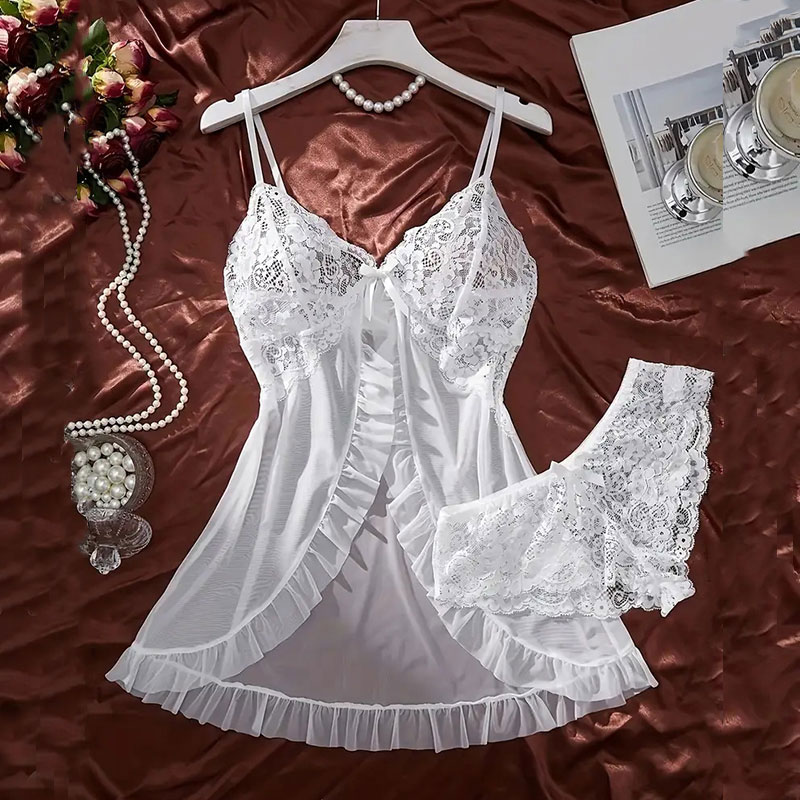 Zachte Sheer Nachtjapon Pyjama - Sheer Mesh Bra recensie en prijs